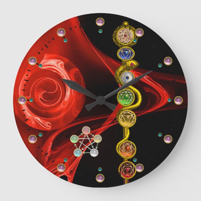 STRECKE VON ASCLEPIUS 7 CHAKRAS,YOGA,SPIRITUELLE E GROßE WANDUHR (Vorderseite)