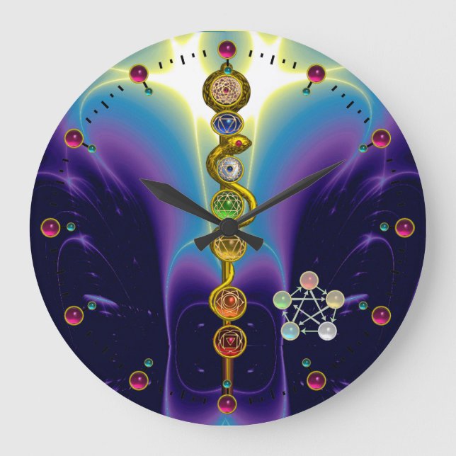 STRECKE VON ASCLEPIUS 7 CHAKRAS,YOGA,SPIRITUELLE E GROßE WANDUHR (Vorderseite)