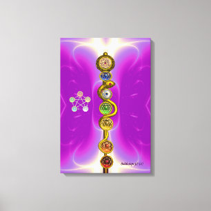 STRECKE VON ASCLEPIUS 7 CHAKRAS,YOGA,SPIRITUELLE E LEINWANDDRUCK