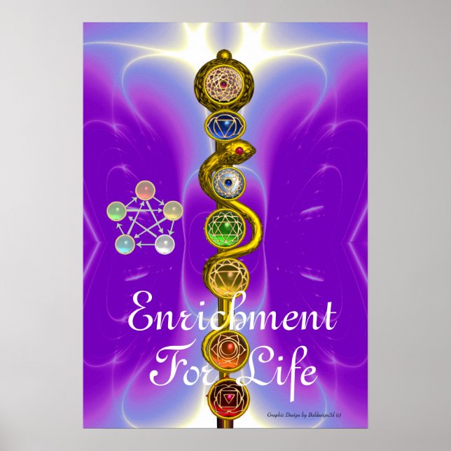 STRECKE VON ASCLEPIUS 7 CHAKRAS,YOGA,SPIRITUELLE E POSTER (Vorne)