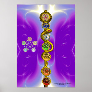 STRECKE VON ASCLEPIUS 7 CHAKRAS,YOGA,SPIRITUELLE E POSTER