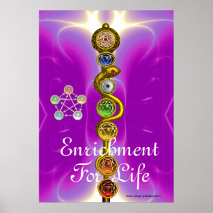 STRECKE VON ASCLEPIUS 7 CHAKRAS,YOGA,SPIRITUELLE E POSTER
