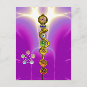 STRECKE VON ASCLEPIUS 7 CHAKRAS,YOGA,SPIRITUELLE E POSTKARTE