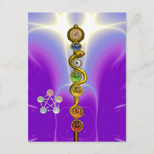 STRECKE VON ASCLEPIUS 7 CHAKRAS,YOGA,SPIRITUELLE E POSTKARTE
