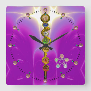 STRECKE VON ASCLEPIUS 7 CHAKRAS,YOGA,SPIRITUELLE E QUADRATISCHE WANDUHR