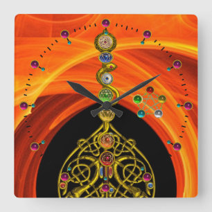 STRECKE VON ASCLEPIUS 7 CHAKRAS,YOGA,SPIRITUELLE E QUADRATISCHE WANDUHR