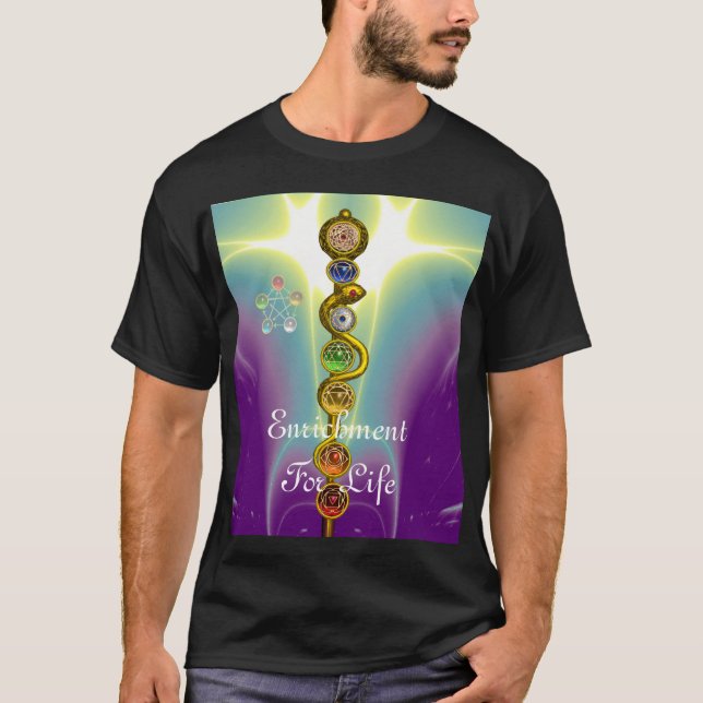STRECKE VON ASCLEPIUS 7 SCHAKRAS, YOGA, SPIRITUELL T-Shirt (Vorderseite)