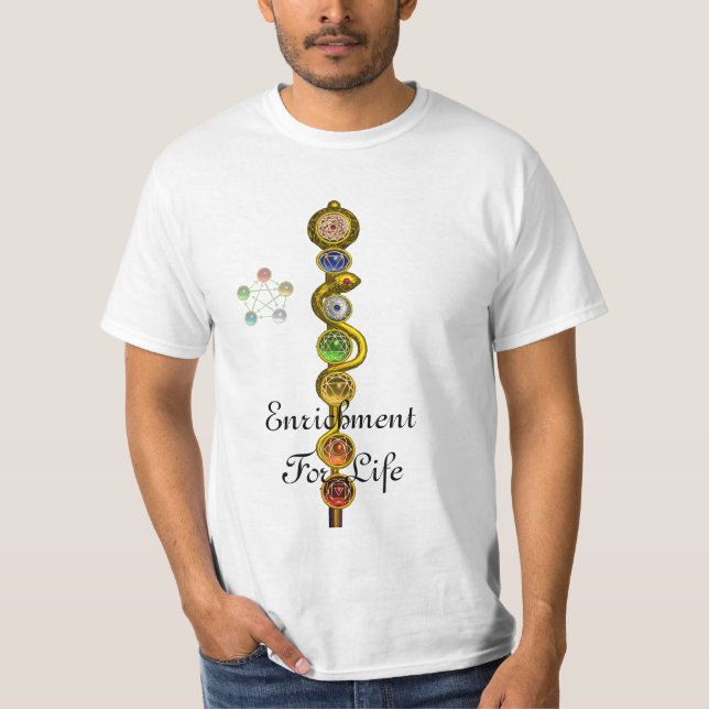 STRECKE VON ASCLEPIUS 7 SCHAKRAS, YOGA, SPIRITUELL T-Shirt (Vorderseite)
