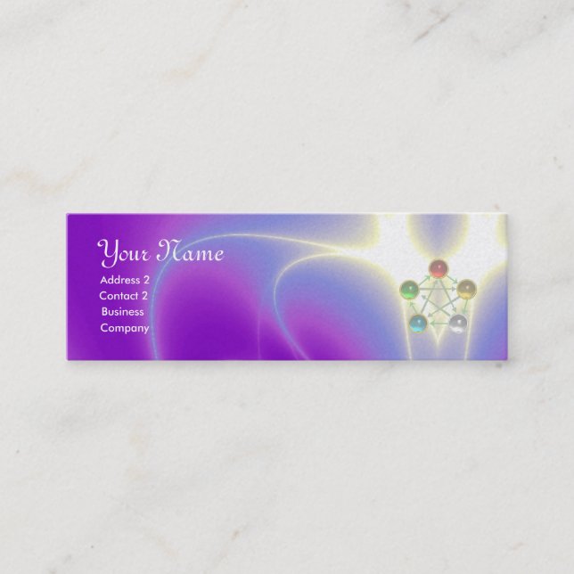 STRECKE VON ASCLEPIUS,7 SCHAKRAS,YOGA,SPIRITUELLE  MINI VISITENKARTE (Vorderseite)