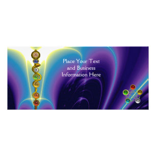 STRECKE VON ASCLEPIUS,7 SCHAKRAS,YOGA,SPIRITUELLE  WERBEKARTE