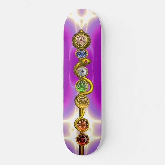 STRECKE VON ASCLEPIUS MIT 7 SCHWANKEN, SPIRITUELLE SKATEBOARD (Vorderseite)