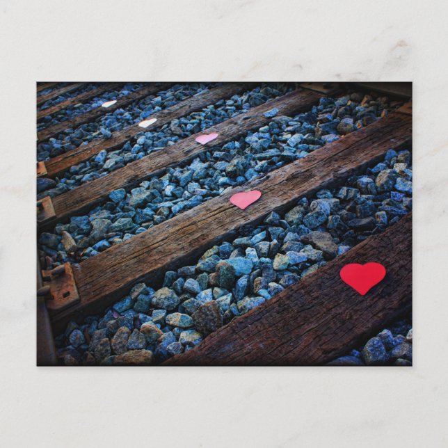 Streckenherzen Postkarte (Vorderseite)