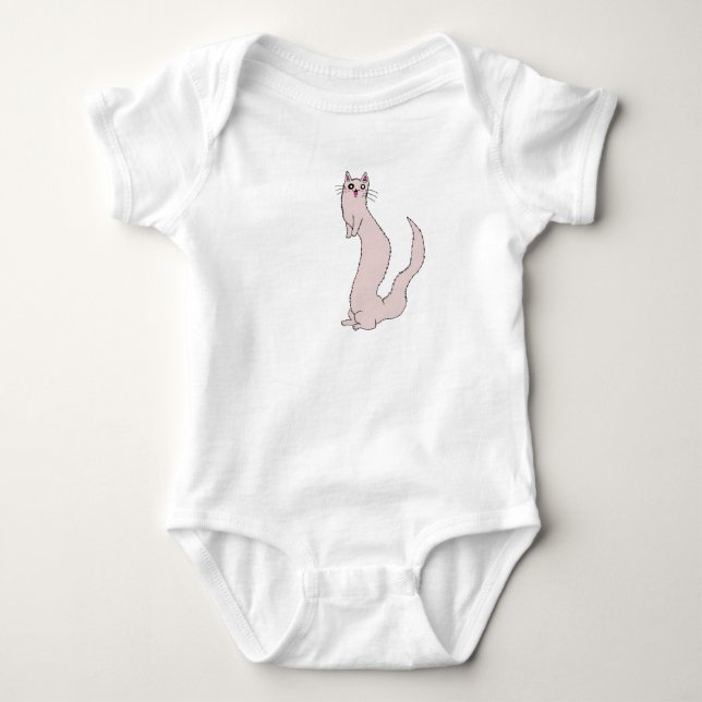 Streckkatzen-Babytop Baby Strampler (Vorderseite)