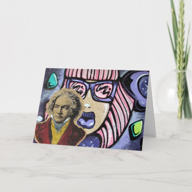Street Art Beethoven Karte (Vorderseite)