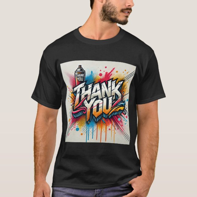 Street Art Danke Mens T-Shirt (Vorderseite)