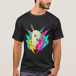 Street Art Graffiti Colorful Thunder Llamas T-Shirt