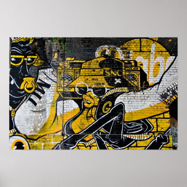 Street Art Graffiti Digbeth Birmingham UK Poster (Vorne)