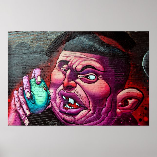 Street Art Graffiti Digbeth Birmingham UK Poster (Vorne)