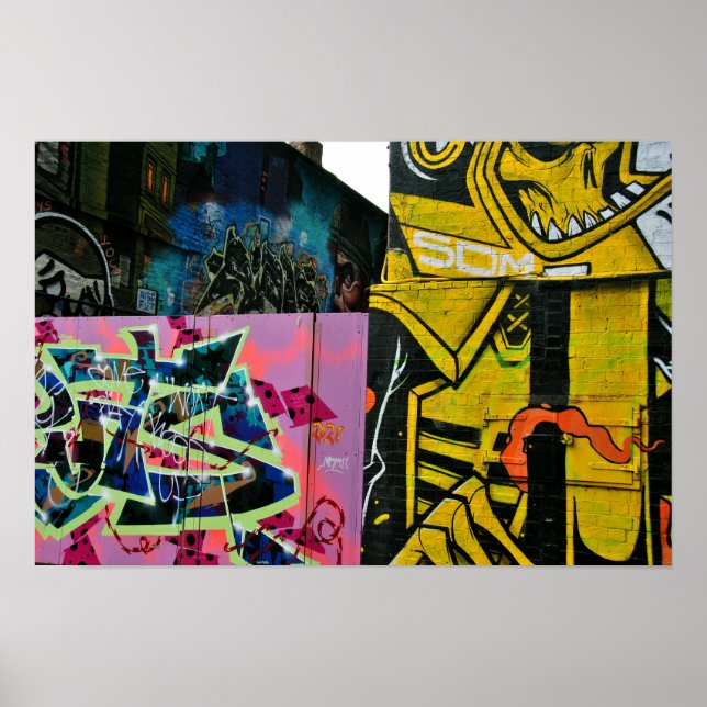 Street Art Graffiti Digbeth Birmingham UK Poster (Vorne)