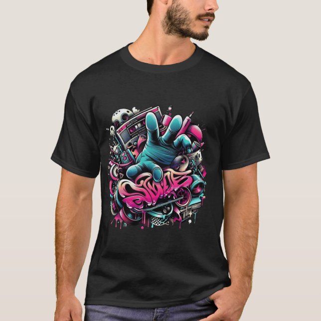 Street Art Graffiti T - Shirt (Vorderseite)