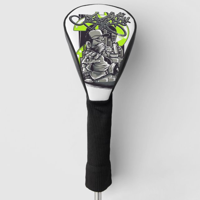 Street Art Hustle: Der Geldmacher Golf Headcover (Vorderseite)