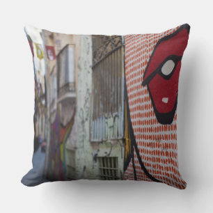 Street art in der Calle de la Libertad Street Kissen