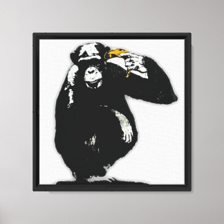 Street Art Monkey mit dem Abstrakten Grödner Burg Leinwanddruck