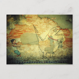 Street Art Postcard / Penang Malaysia Street Postkarte