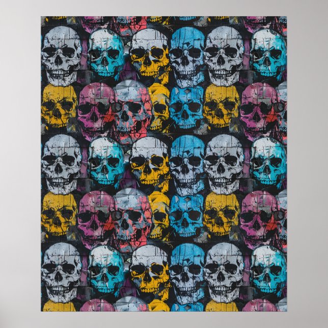 Street Art Skull Poster Design A29 (Vorne)