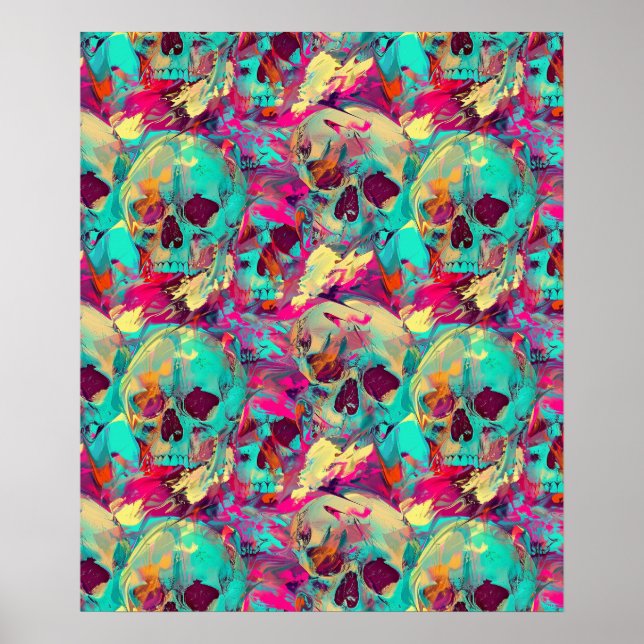 Street Art Skull Poster Design A37 (Vorne)