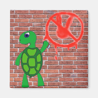 Street Art Turtle Graffiti Magnet