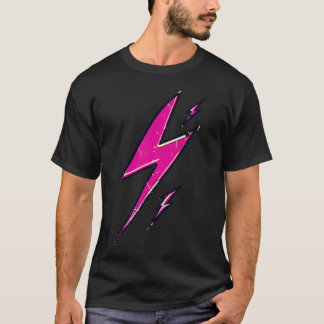 Street Art Vintag Pink Lightning Bolt Thunder T-S T-Shirt