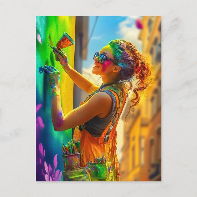Street Artist Postkarte (Vorderseite)