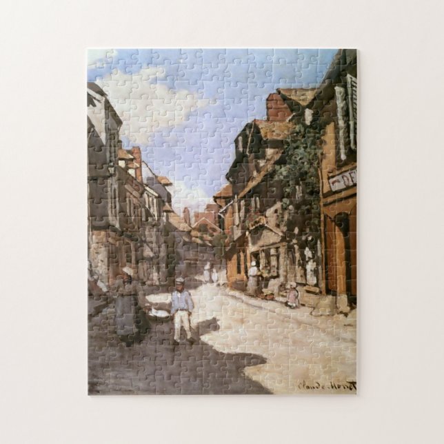 Street Bavolle Honfleur Claude Monet Fine Art Art Puzzle (Vertikal)