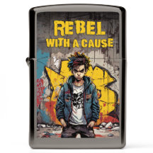 Street Boy Graffiti Illustration: Rebell mit einem