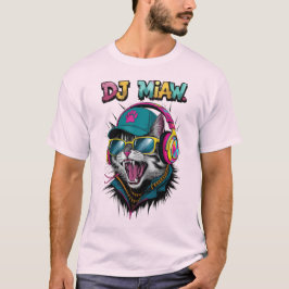 Street Cat DJ Attitude – Kesse Streetwear-Kunst T-Shirt