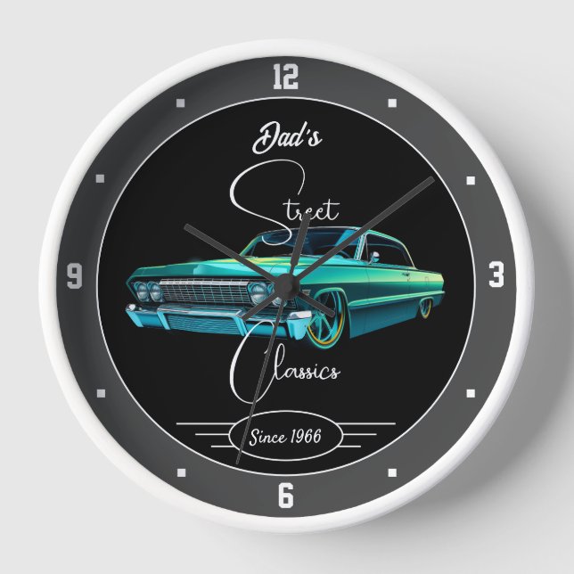 Street Classics Chevy Sixties Auto jeden Namen Bla Uhr (Vorderseite)