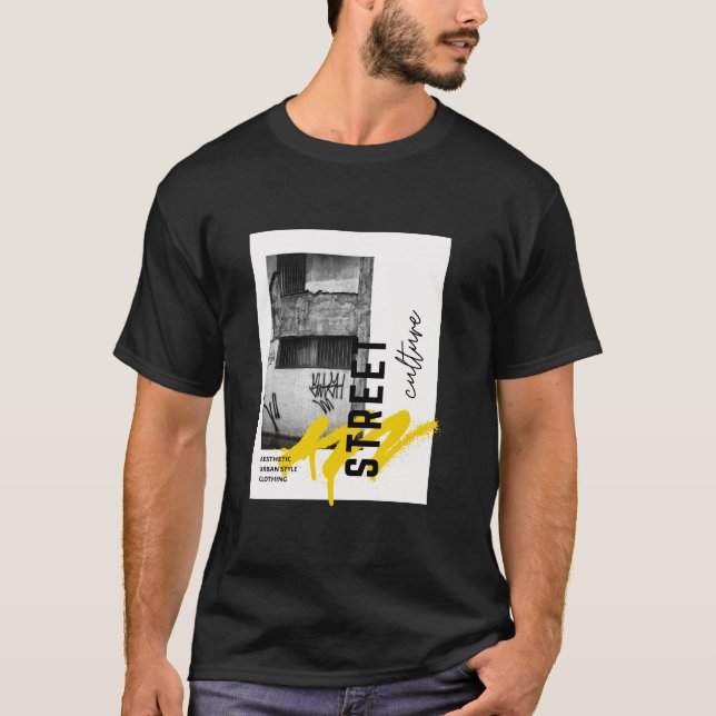 Street Culture Urban Aesthetic Monochrome Photo  T-Shirt (Vorderseite)