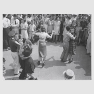 Street Dance, Crowley, Louisiana, 30er Seidenpapier