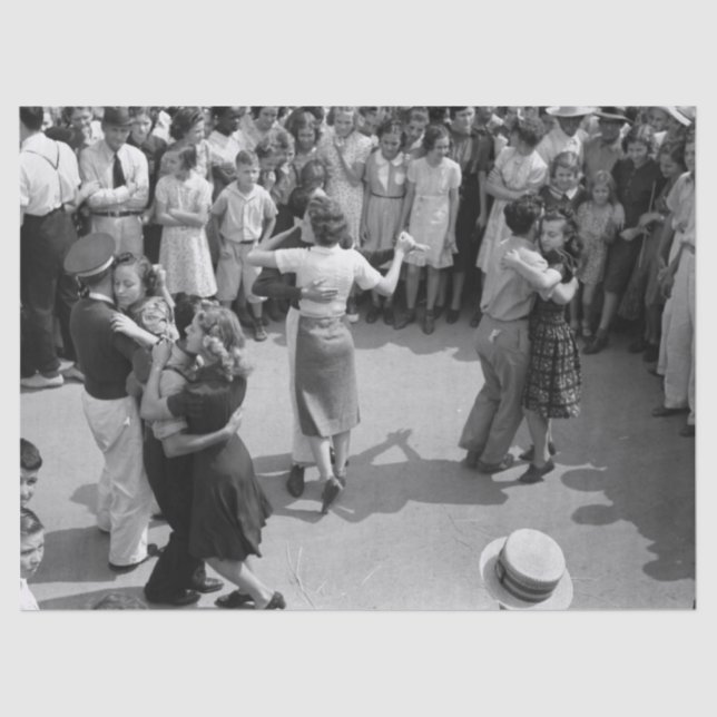 Street Dance, Crowley, Louisiana, 30er Seidenpapier (Vorderseite)