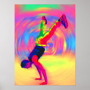 Street Dancing, Regenbogen, Radial Poster
