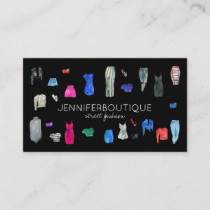 Street Fashion Consultant Closing Popup Black Visitenkarte