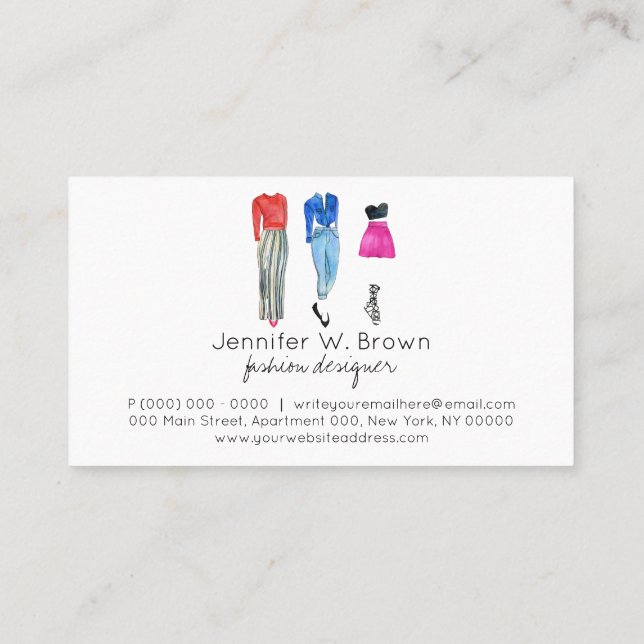 Street Fashion Designer Consultant Closing Popup Visitenkarte (Rückseite)