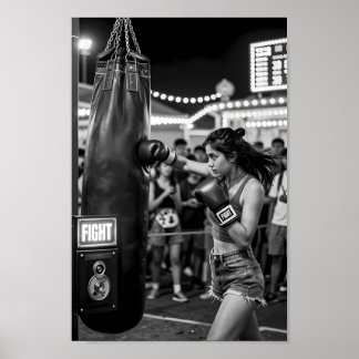 Street Fight Geist im Monotonen Poster