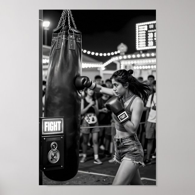 Street Fight Geist im Monotonen Poster (Vorne)