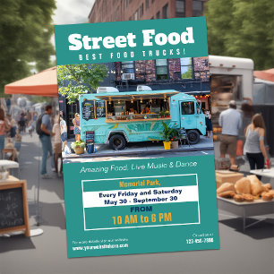 Street Food   Flyer für LKW