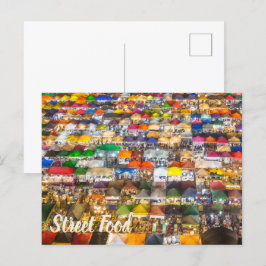 Street Food Market Rod Fai Bangkok Thailand Feiertagspostkarte