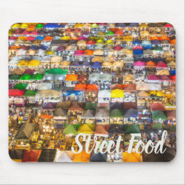 Street Food Market Rod Fai Bangkok Thailand Mousepad