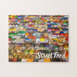Street Food Market Rod Fai Bangkok Thailand Puzzle
