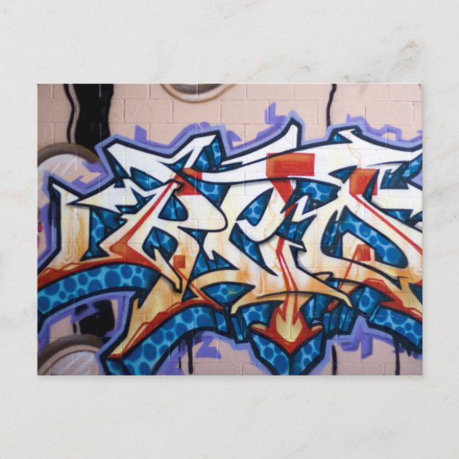 Street Graffiti Art Postkarte (Vorderseite)